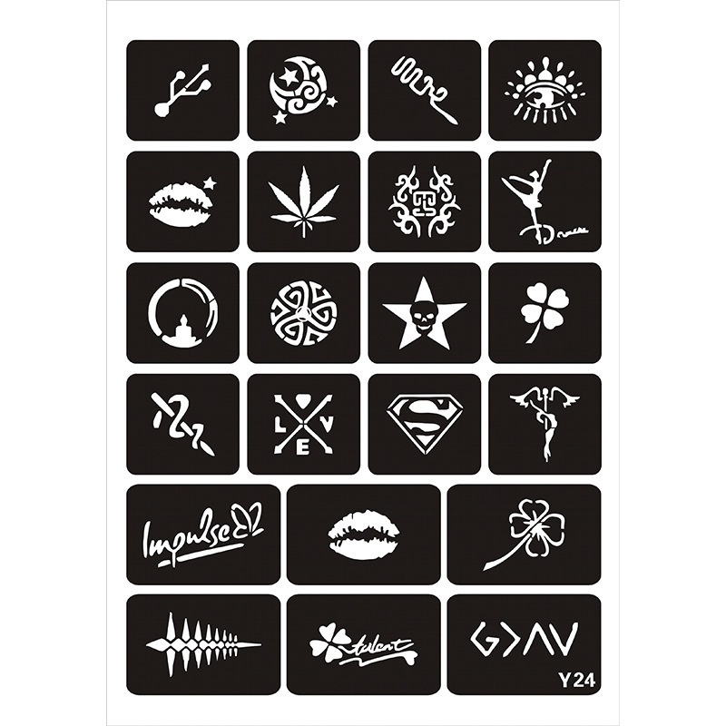 Miếng dán hình xăm rỗng mẫu hình xăm cá tính hoa Stickers phim hoạt hình 3d hình xăm Stickers