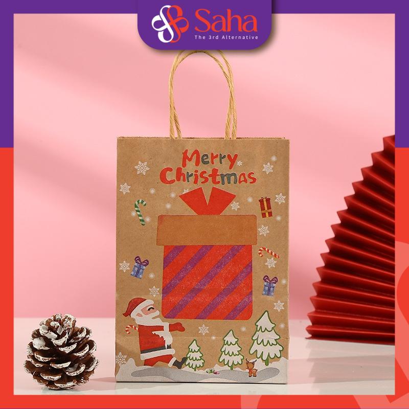 Túi Giấy Giáng sinh Kraft Nhiều Size Và Họa Tiết Đa Dạng Hài Hòa Dùng Đựng Quà Tặng Cho Người Yêu Và Bạn Bè