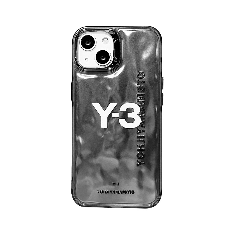 Ốp Điện Thoại Cứng Mạ Điện Hình Sóng Nước y-3 Cho iphone 14 / 13 / 12 pro max / 13pro / 12pro / 12 / iphone 15 / 14 pro max