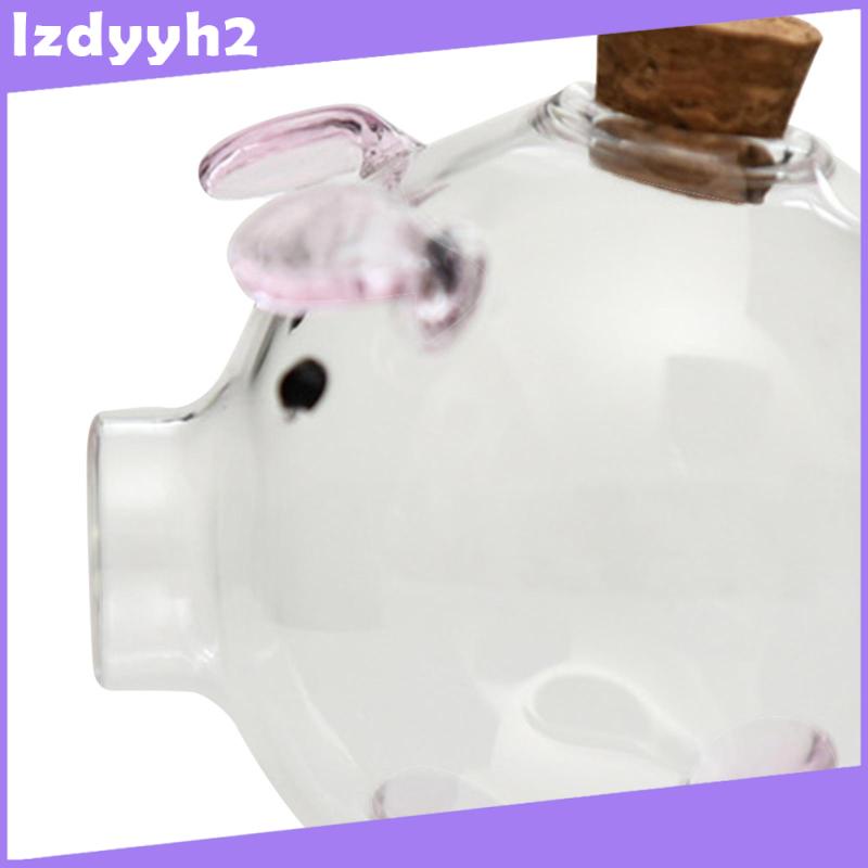 Ống Heo Tiết Kiệm Bằng Kính Thủy Tinh Để Bàn Dễ Thương Làm Quà Sinh Nhật Cho Bé Gái