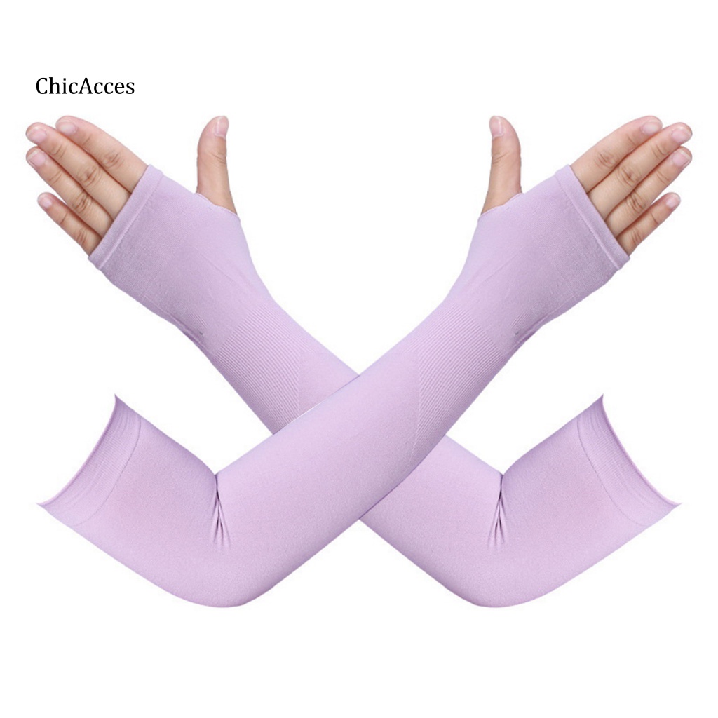 Chicacces 1 Cặp Băng Cánh Tay Nylon Độ Co Giãn Cao Chống Tia uv Chống Nắng Và Mồ Hôi Dùng Trong Mùa Hè