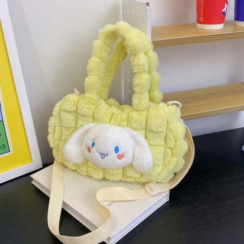 Túi tote Đeo Vai / Đeo Chéo Hình Chú Chó cinnamon Nhồi Bông Dễ Thương Cho Bé
