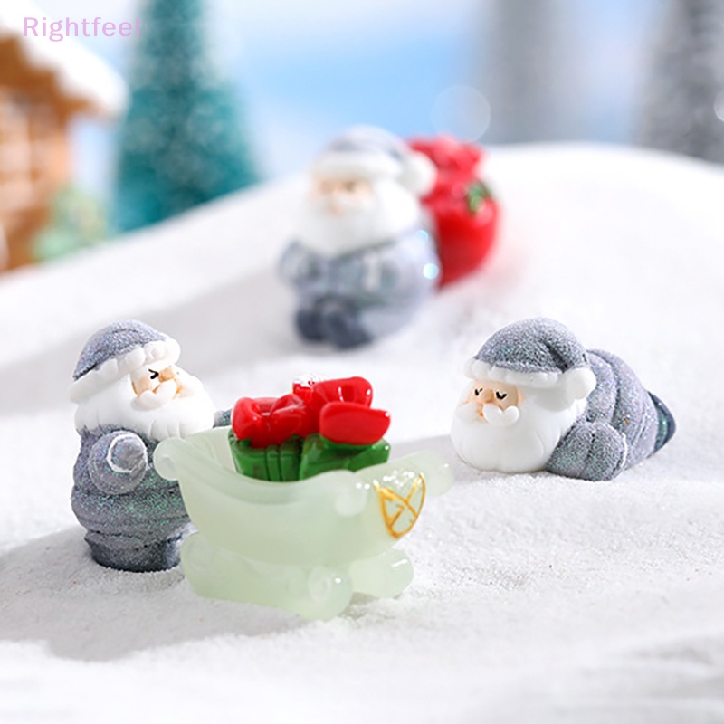 Đồ trang trí Ông Già Noel mini Bằng Nhựa resin Trang Trí Tiểu Cảnh Giáng Sinh Mới