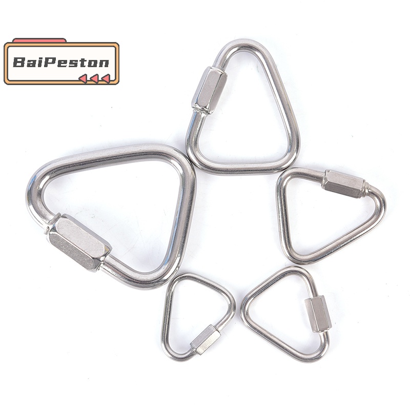 Móc Khóa Tam Giác Bằng Thép Không Gỉ Đa Năng