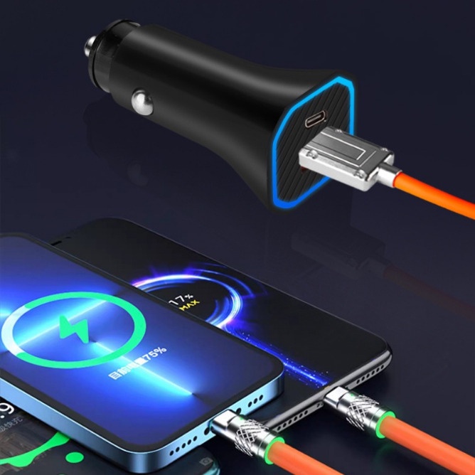 Tẩu Sạc Nhanh 2 Cổng usb 45w pd20w + qc3.0 Chuyên Dụng Cho Điện Thoại