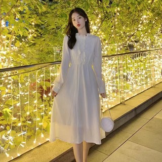 Đầm Dài Lót Lông Cừu Ấm Áp Phong Cách Pháp Thời Trang Thu Đông Cho Nữ s07