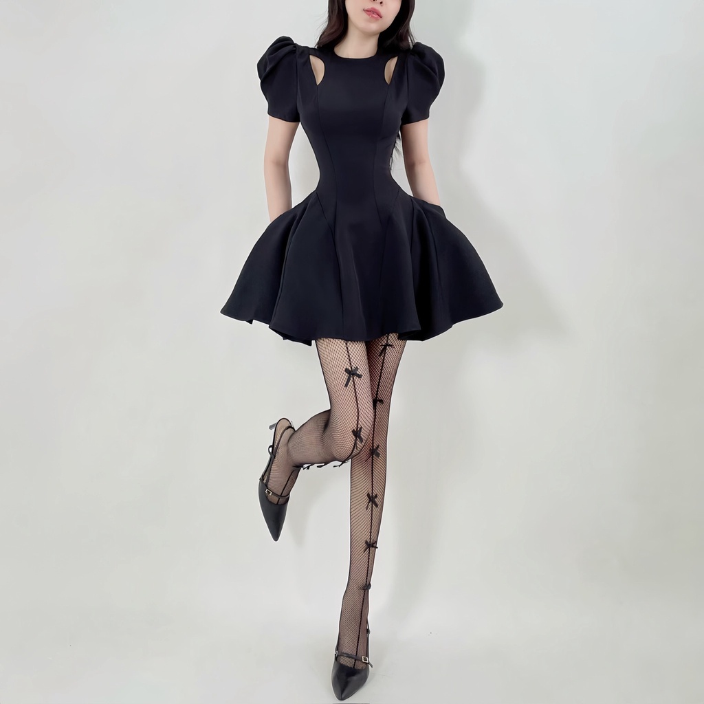 Đầm xòe tay bồng mini Emilyshop