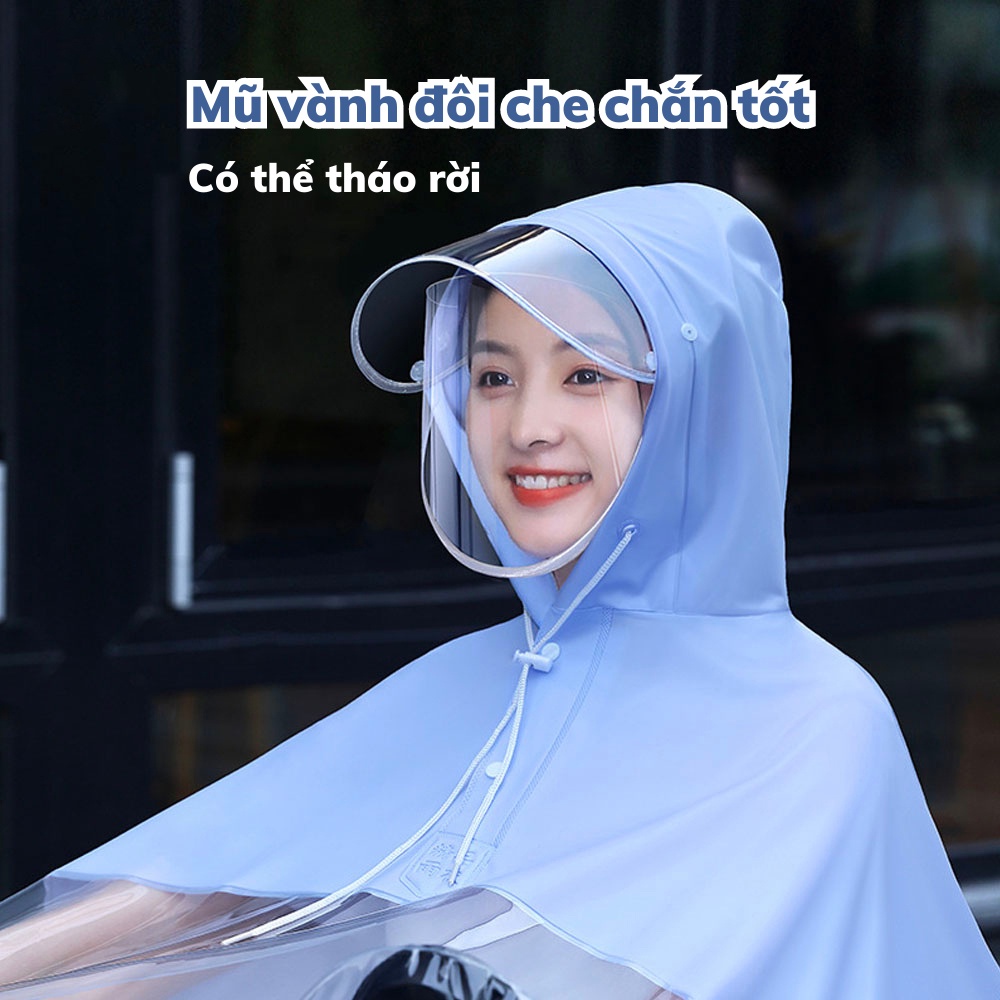 Áo Mưa Đi Xe Máy Trong Suốt 2 Đầu Cho Mẹ Và Bé Cao Cấp KOJMAC