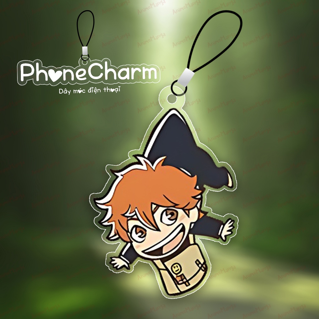 Móc khóa Móc Treo điện thoại Haikyuu!! Vua bóng chuyền ver cry bóng in hình anime chibi