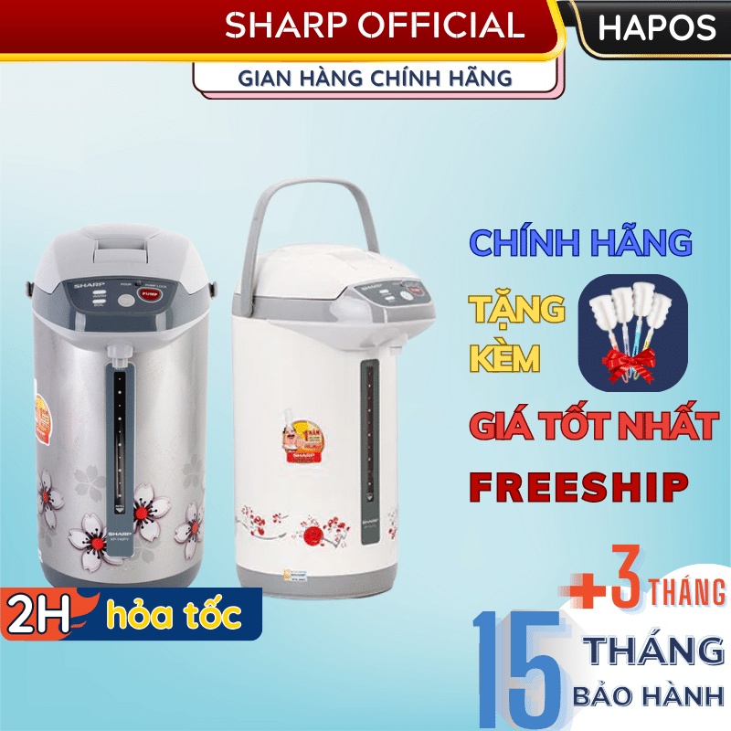 Bình thủy điện Sharp 4 Lít đun nước nóng Chính hãng, giữ ấm pha trà, pha sữa cho bé KP-Y40PV/CU/RD/SS - HAPOS OFFICIAL