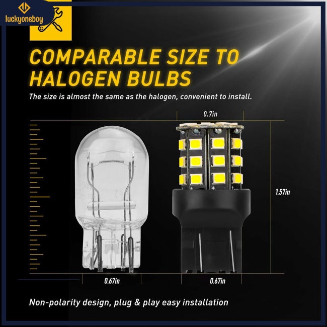 Set 2 Bóng Đèn 7443 33smd dc 12v 2000lm 6000k 7440 7441 7444 992 7440a 7444na Siêu Sáng
