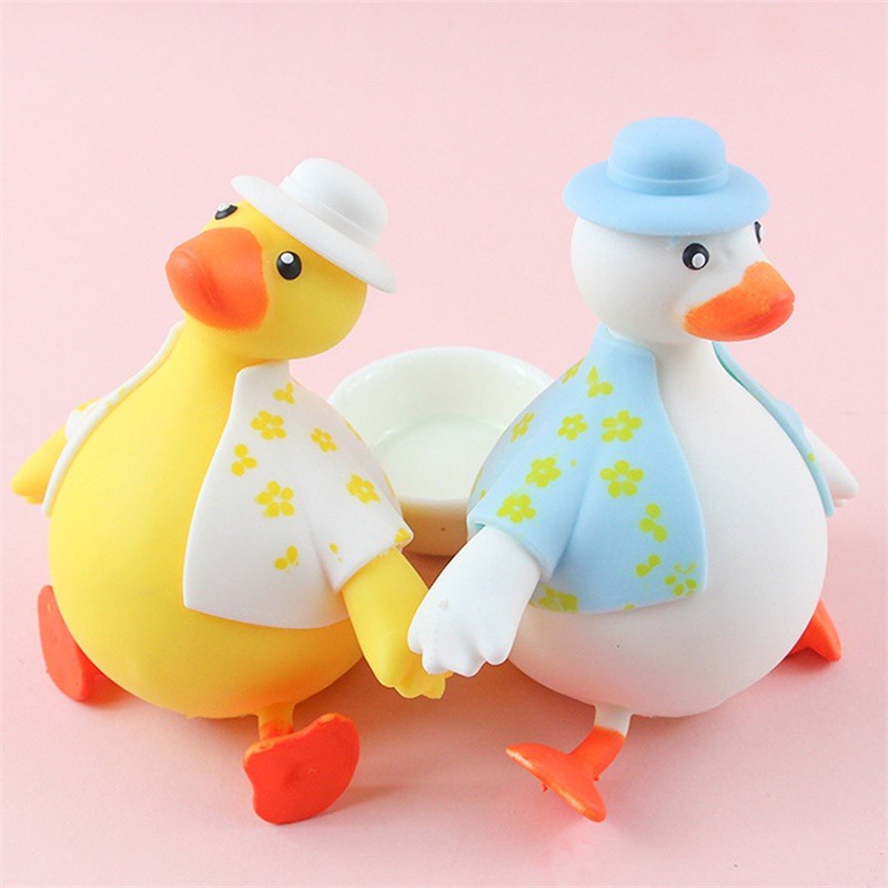 Set 4 Đồ Chơi Sanrio Cho Bé Xả Stress Đồ Chơi Nắn Bóp Đàn Hồi Giảm Stress Hình Chú Gà / Khủng Long/đồ Chơi Cho Bé sanrio toys