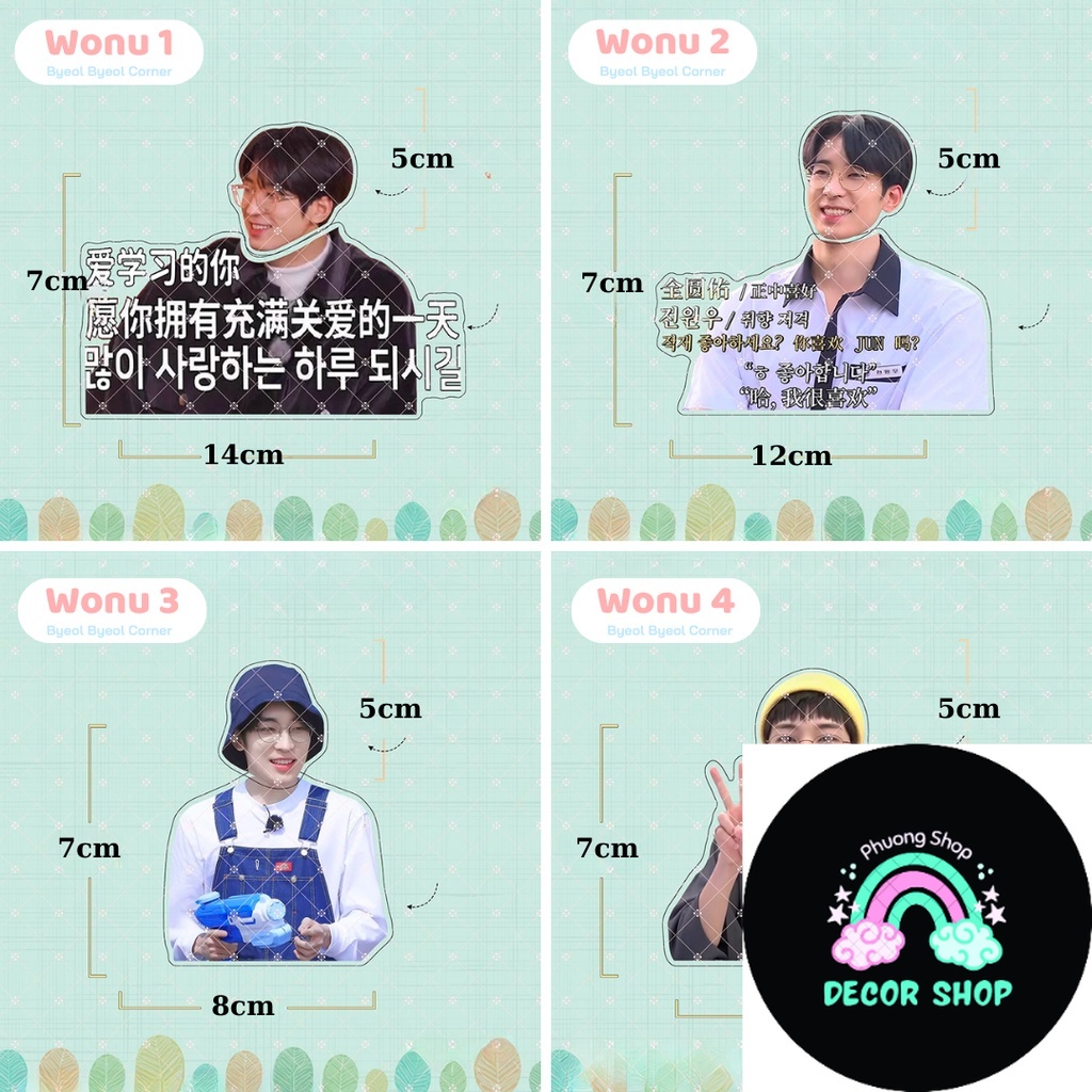 Mô hình standee đầu lắc lư nhóm SEVENTEEN - WONWOO