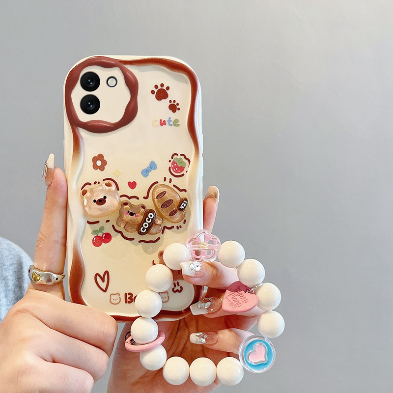 Ốp lưng Samsung Galaxy A03 Ốp Điện Thoại tpu Hình Gấu Bánh Mì Cho samsung galaxy a03 samsung a03