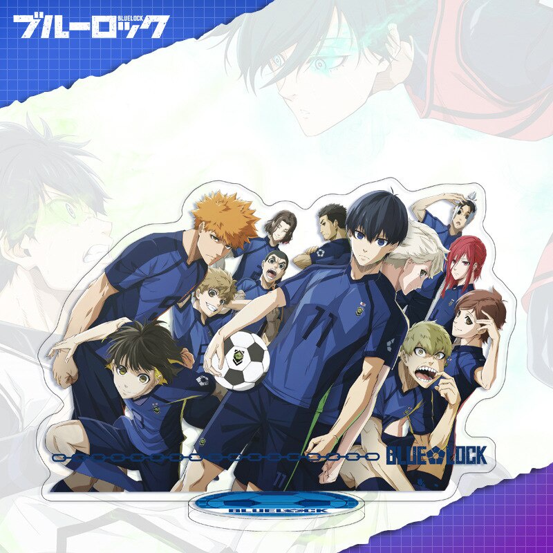 Mô hình Standee Football Anime Blue Lock Kira Ryosuke Isagi Yoichi Bachira Meguru Chigiri Hyoma để bàn tượng trong suốt
