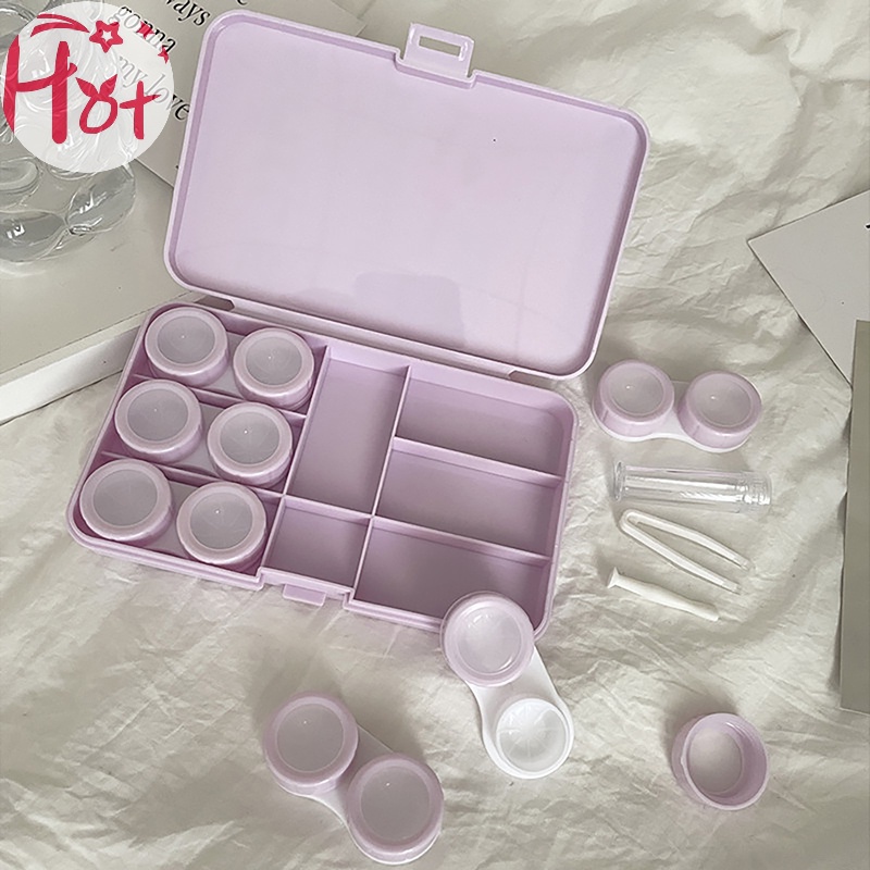 Jr Hộp Đựng Kính Áp Tròng In Chữ Đơn Giản Sáng Tạo