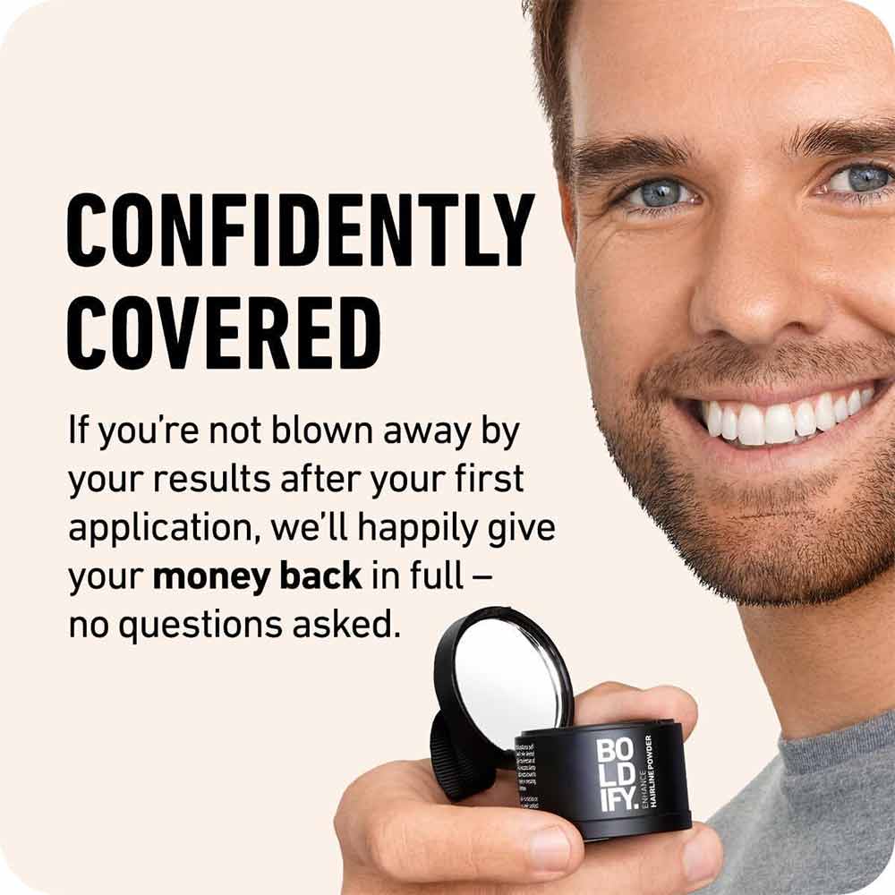 BOLDIFY Hairline Powder Instantly Conceals Hair Loss, Root Touch Up Hair Powder, Hair Toppers for Women & Men, Hair Fibe