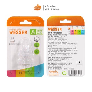 Núm ty cổ HẸP Wesser S/M/L/+ (2 cái/hộp)