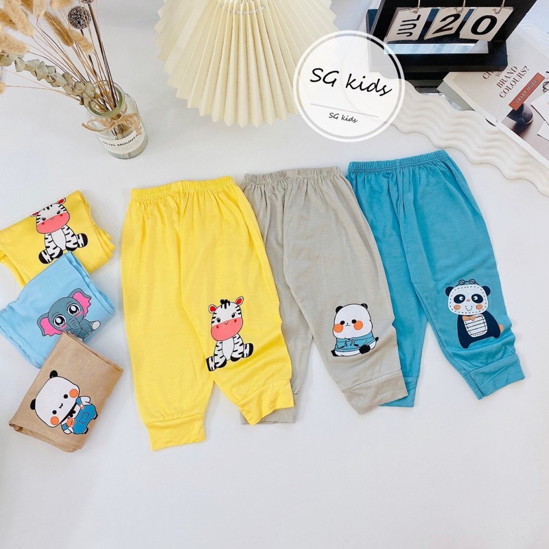 Set 5 quần chục dài thun lạnh mềm mát cho bé trai bé gái