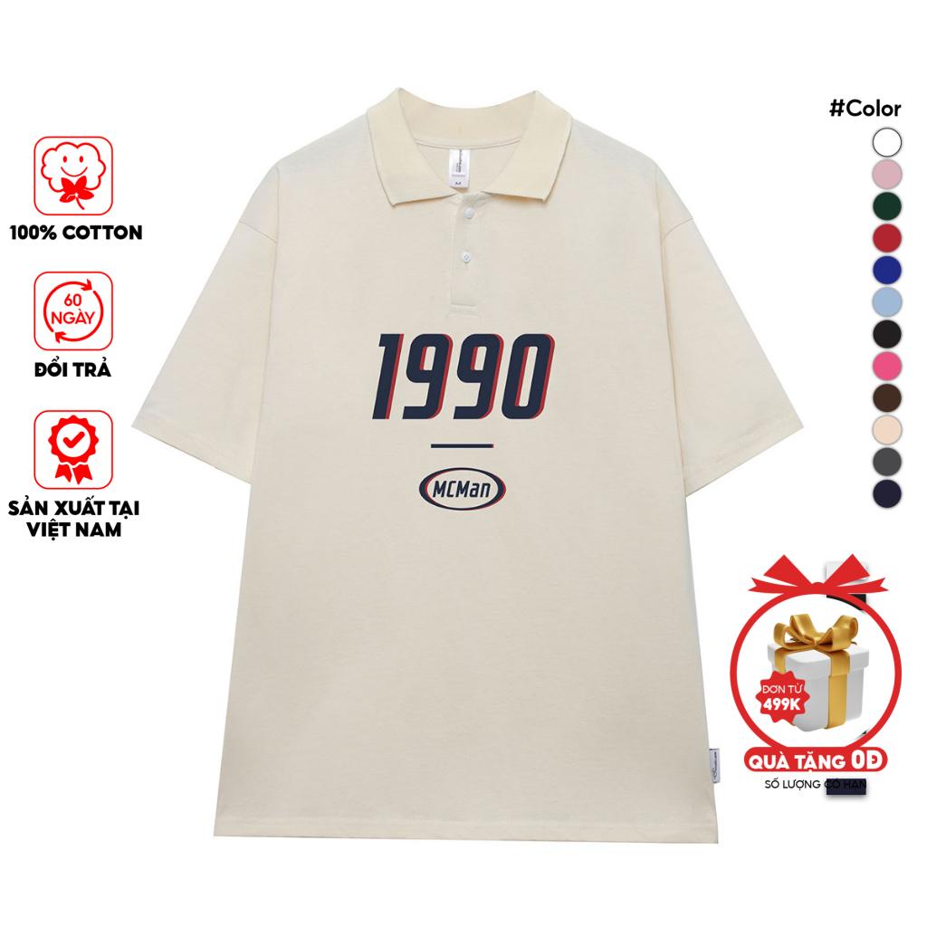 Áo polo nam form rộng đẹp PLD189 Miucho tay lỡ vải cotton mềm mại cho nam Basic