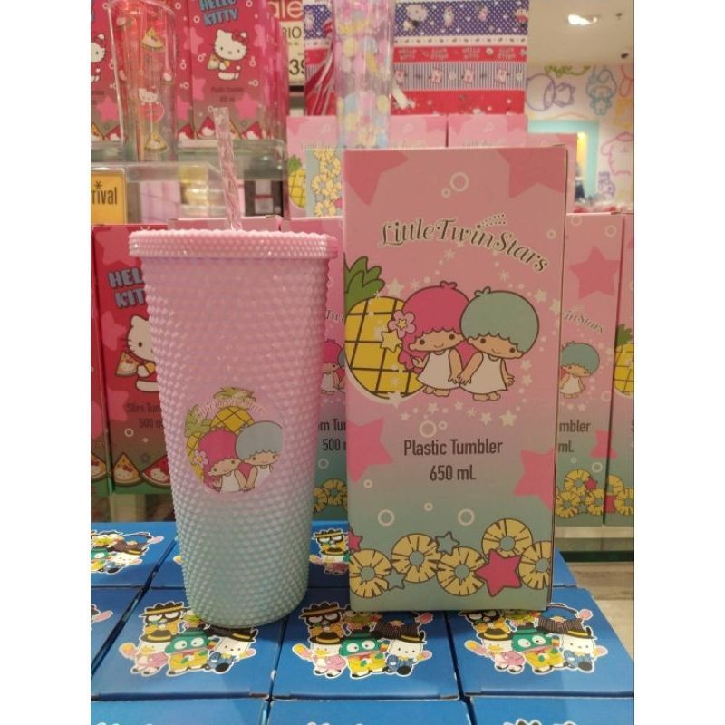 Sanrio Bình Nước Kèm Ống Hút Họa Tiết Hoạt Hình Dễ Thương Xinh Xắn