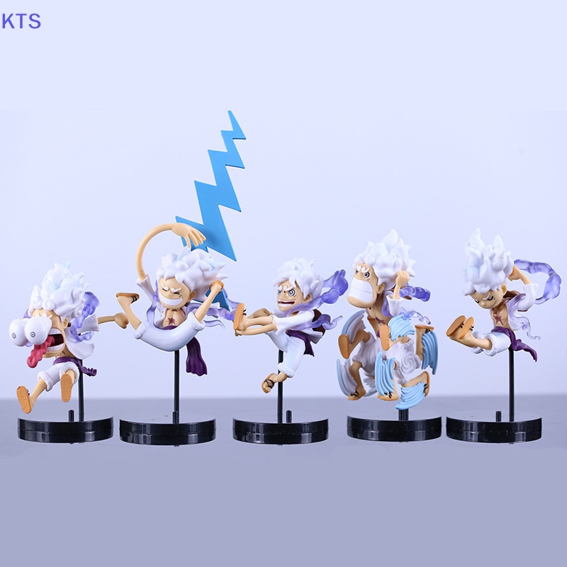 Kts Bộ 5 Mô Hình Nhân Vật nika luffy Trong Phim Hoạt Hình one piece Bằng pvc