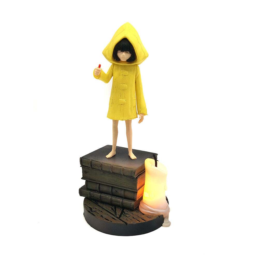 Little Nightmare Little Six Cartoon Yellow Raincoat Light Action Doll Model Toy Gift 16cm