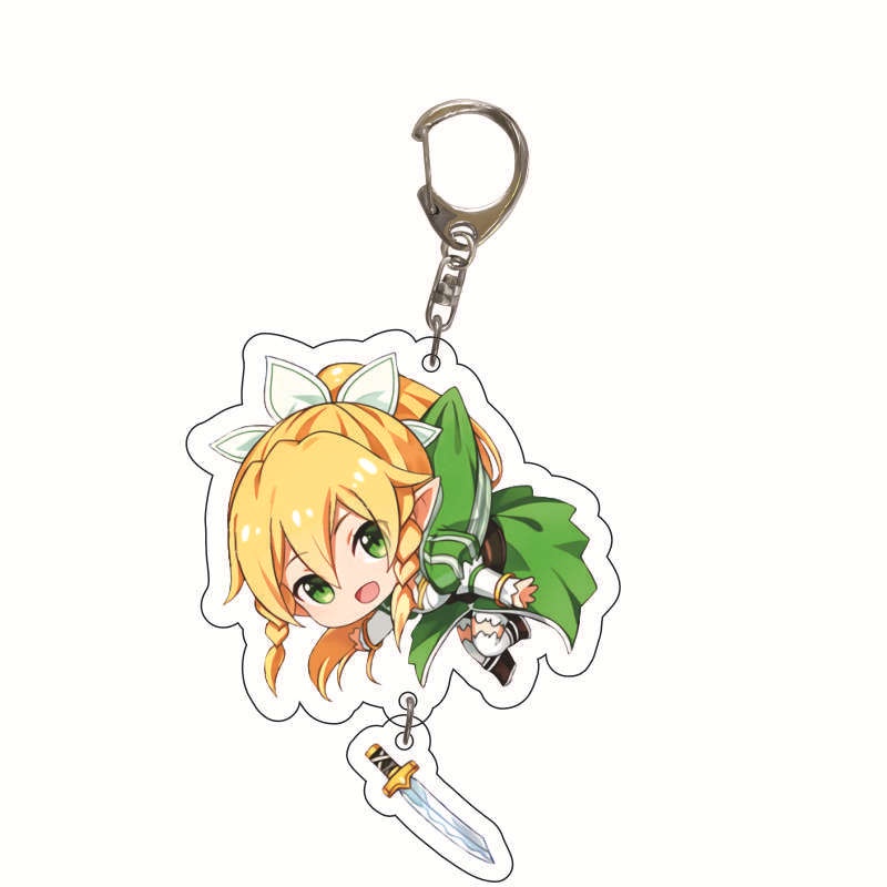 Sword Art Online móc khóa Asuna Shino Kirito anime sáng tạo acrylic túi mặt dây chuyền ngoại vi mặt dây chuyền
