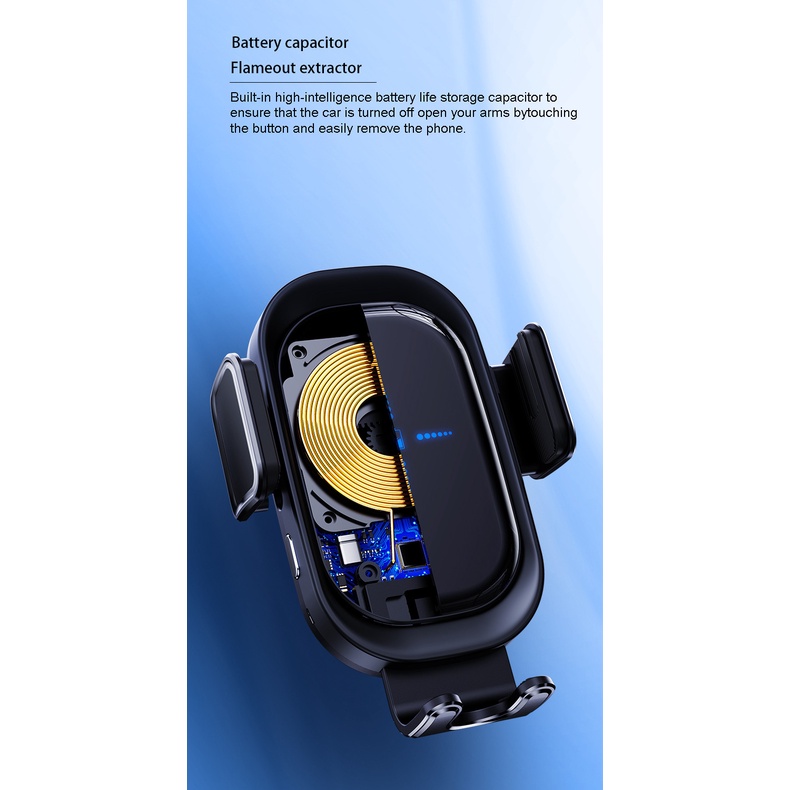 Giá Đỡ Sạc Nhanh qi Không Dây 15w Gắn Bảng Điều Khiển Xe Hơi Thông Minh iphone 15 / 14 / 13 / 12