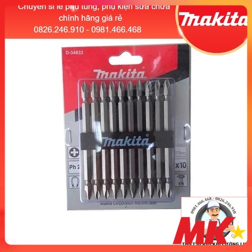 BỘ MŨI VÍT 2 ĐẦU PH2 110MM(10 CÁI)