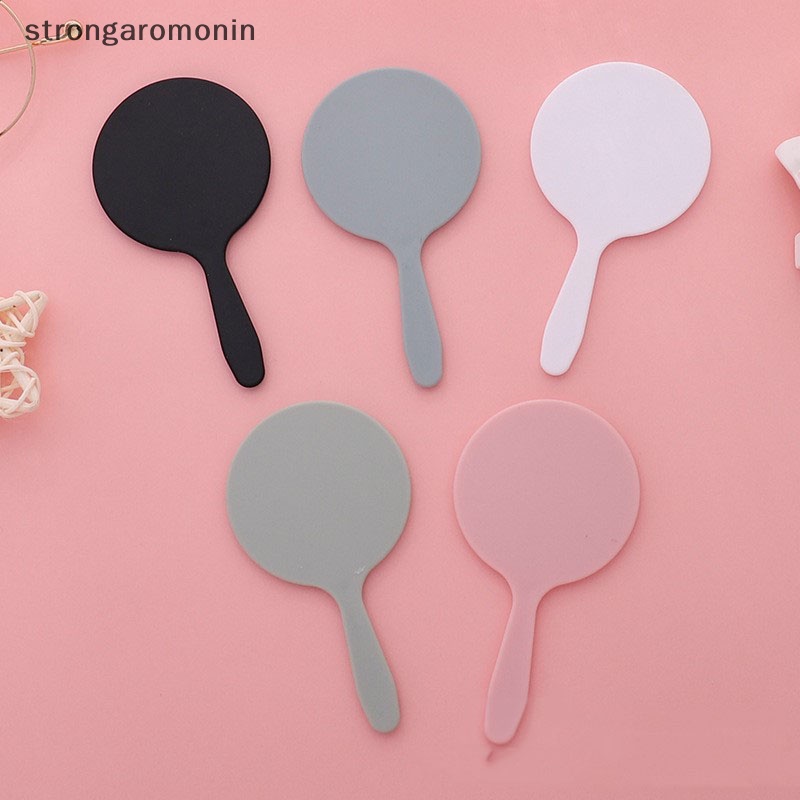 Gương Trang Điểm Cầm Tay Hình Tròn Có Tay Cầm Tiện Dụng