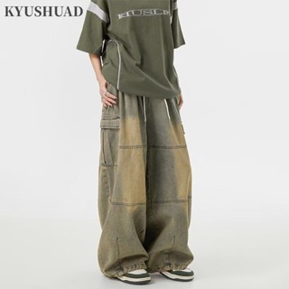 Quần Jean Dài Ống Rộng Phong Cách retro Đường Phố Nhật Bản Cho Nam