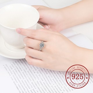 Mới Nhẫn Mạ Bạc 925 Dát Đá Quý Sang Trọng