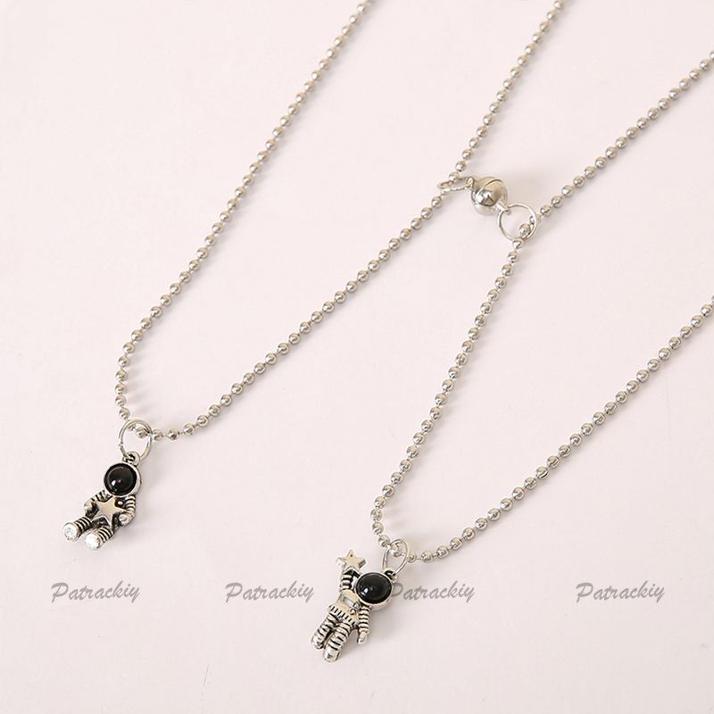 【patrackiy】 Mặt dây chuyền cặp đôi nam châm phi hành gia