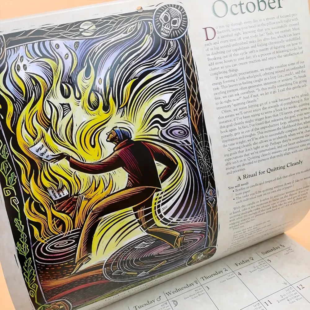 Lịch Để Bàn Hình Phù Thủy Thời Trang Thiết Thực Cho Nhà Ở