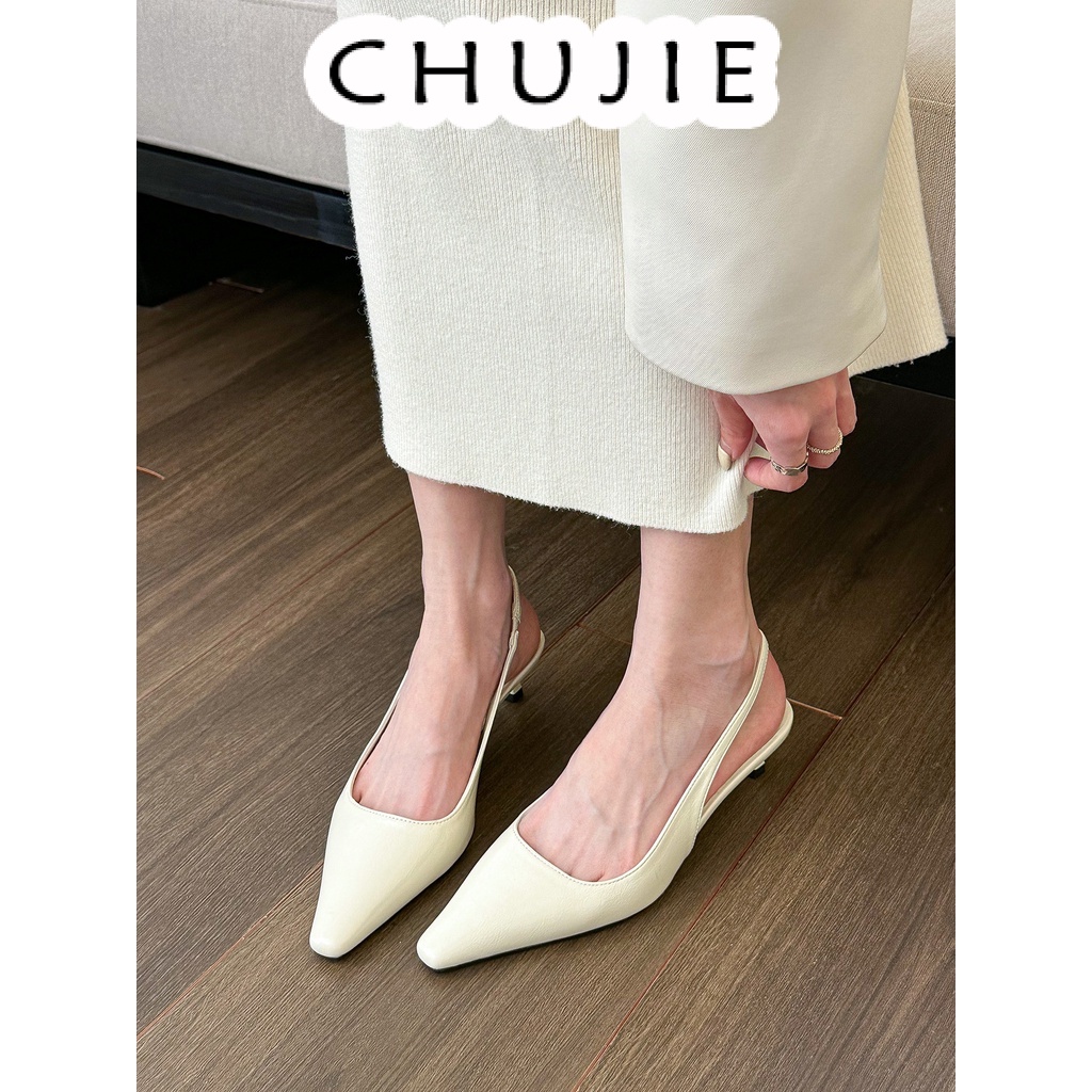 CHUJIE Giày cao gót mũi nhọn thời trang cá tính cho nữ 23Z23060202