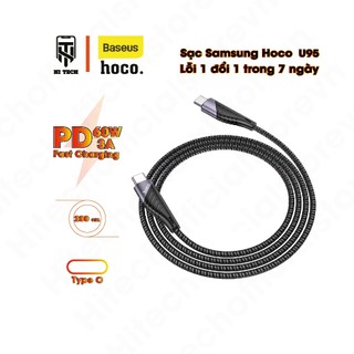 Cáp sạc nhanh type c, dây sạc nhanh samsung hoco u95, dây type c truyền dữ liệu từ c to c, dây sạc android dài 1m.