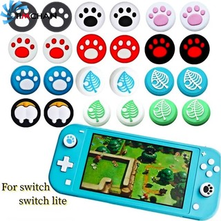 Nắp Đậy Nút Điều Khiển Tay Cầm Chơi Game Nintendo Switch / Switch Lite Bằng Silicon Mềm Hình Dấu Chân Mèo