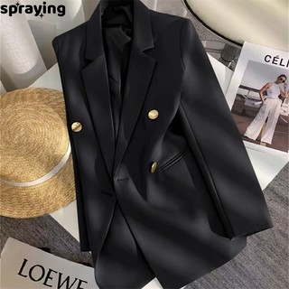 spraying áo khoác nữ blazer áo blazer nữ  Durable Thông thường Fashion tinh tế WXW23931SM 1Z240103