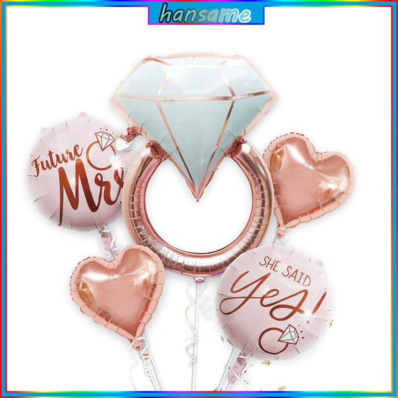 Han Happy Galentine Bong Bóng In Chữ She Said Yes Trang Trí Tiệc Cưới