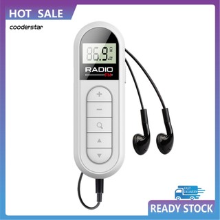 Radio fm mini cầm tay có màn hình lcd và tai nghe có thể điều chỉnh chip lọc dsp