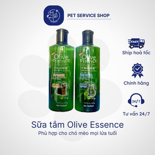 Sữa tắm OLIVE ESSENCE giúp dưỡng lông cho chó và mèo chai 450ml PETSERVICE