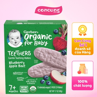 Bánh gạo hữu cơ Gerber Organic vị việt quất táo củ cải đỏ