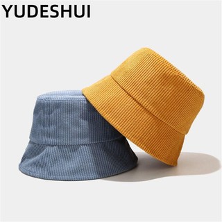 YUDESHUI Nón xô vải nhung màu trơn thời trang mùa đông cho cả nam và nữ