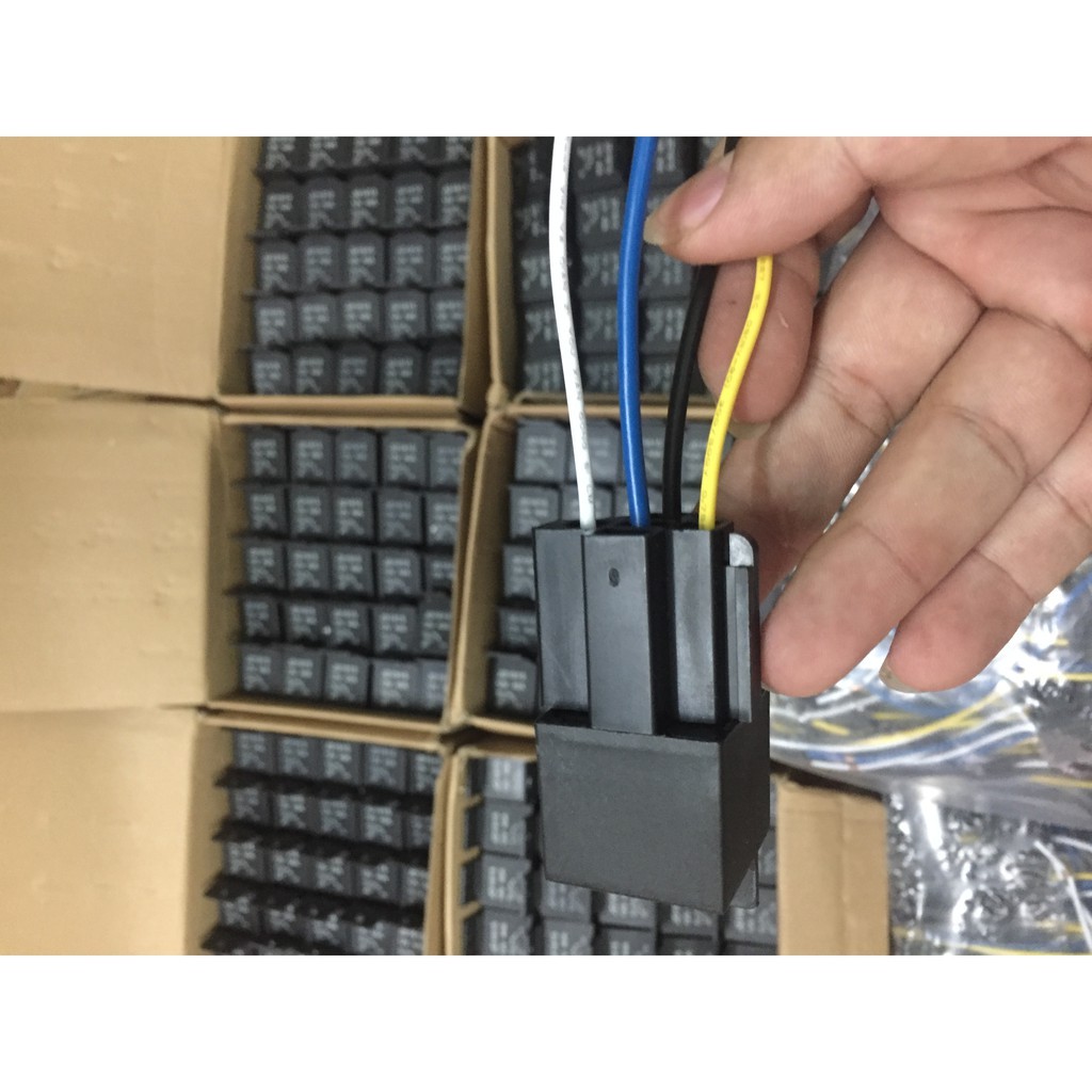 Relay 4 chân 12V 40A dành cho chống trộm loại thường đóng - XFT VN