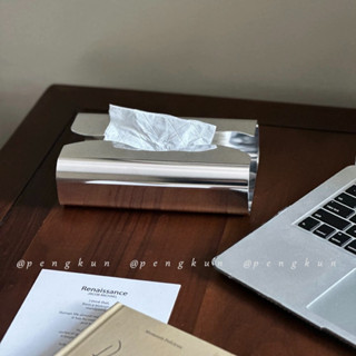  Ins Phong Cách Tối Giản Hộp Khăn Giấy Hình Chữ S Đường Cong Gương Hộp Giấy Bạc Thép Không Gỉ Bắc Âu Trang Trí Giấy 