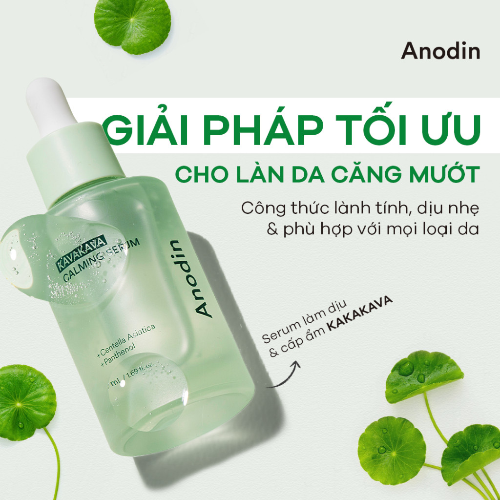 Tinh Chất Serum Cấp Ẩm, Phục Hồi & Làm Dịu Da Anodin Kava Kaka Calming Serum Hàn Quốc 50ml
