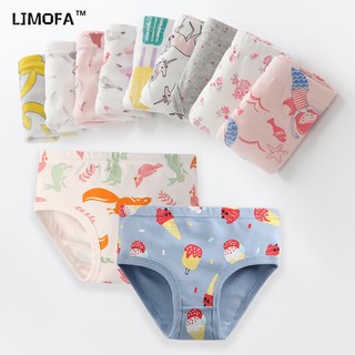 3 Quần Lót cotton Thoáng Khí In Họa Tiết Hoạt Hình Cho Bé Gái 1-9 Tuổi