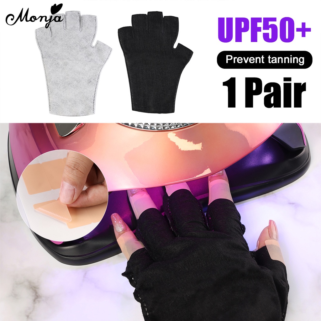 Monja Găng Tay Bảo Vệ Ngón Tay Chống Tia uv Khi Làm Móng diy