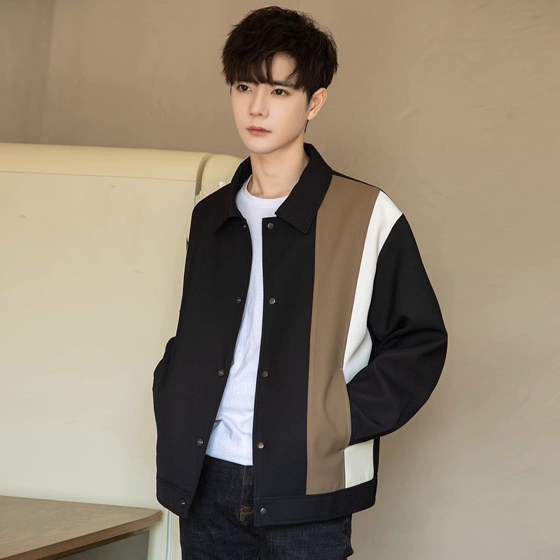 Áo Khoác Bóng Chày Cao Cấp Chống Nhăn Màu Sắc Tương Phản Thời Trang Xuân Thu 2023 Cho Nam